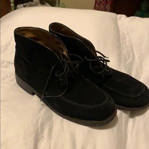 Black suede ankle boots. Size 7.5